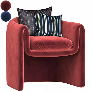 Elegant Modern Armchair 3D model image 1 