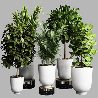 Concrete Vase Collection: Indoor Plant 35 3D model image 1 