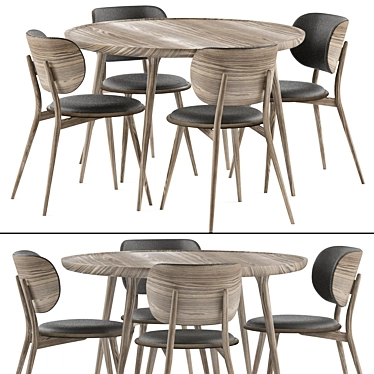 Modern Elegance Dining Set 3D model image 1 