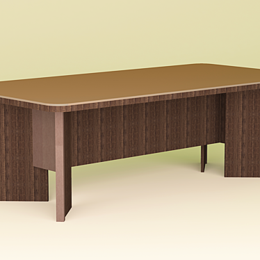 Elegant Wooden Dining Table 3D model image 1 