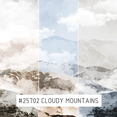 Cloudy Mountains Eco Wallpapers 3D model image 1 
