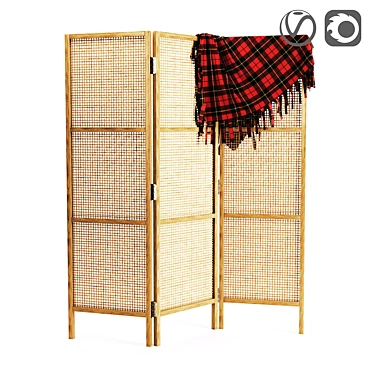 Title: Bamboo Masaya Weave Room Divider 3D model image 1 