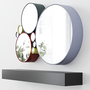 Epoca Mirror Set: Round Wall-Mounted Mirrors by Schonbuch 3D model image 1 