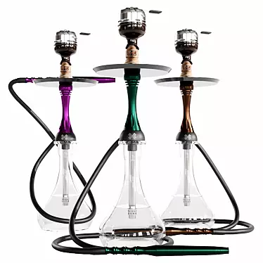 Alpha Hookah Model X: Premium Shisha Experience 3D model image 1 