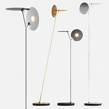 Sleek OYO S Floor Lamp by Baltensweiler 3D model image 1 