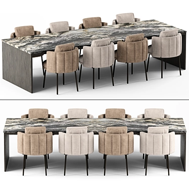 Torri Dining Set: Elegant and Versatile 3D model image 1 