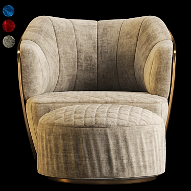 Elegant Minotti Chair: 4 Models 3D model image 1 