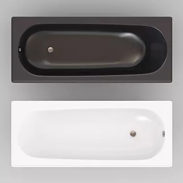 Ultimate Steel Bathtub: BLB Universal B 3D model image 1 