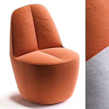 Cozy Bliss: Nenou Armchair 3D model image 1 