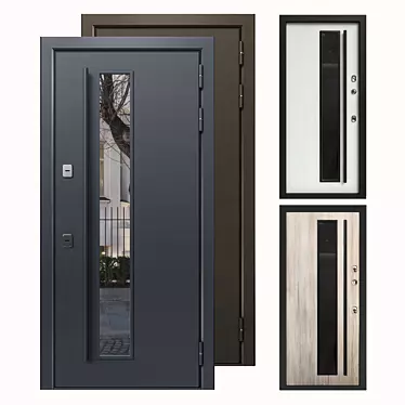 Stylish Steel Entrance Door - Ratex T4 3D model image 1 