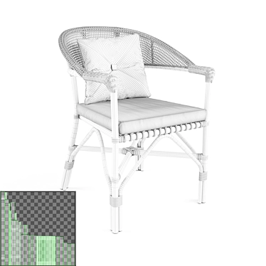 Elegant Avery Grace Armchair - 3D Max 2015 3D model image 1 