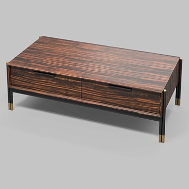 Elegant Ebony Coffee Table by MOD Interiors 3D model image 1 