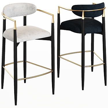 Elegant MNAMA Bar Stool 3D model image 1 