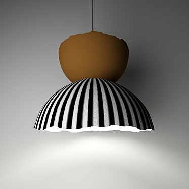 Recycled Paper Pendant Lamp 3D model image 1 