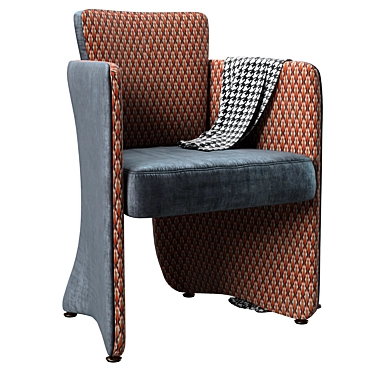 Elegant Anna Tub Chair: Comfortable and Customizable 3D model image 1 