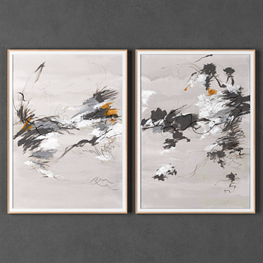 Modern Art Frames Set 3D model image 1 