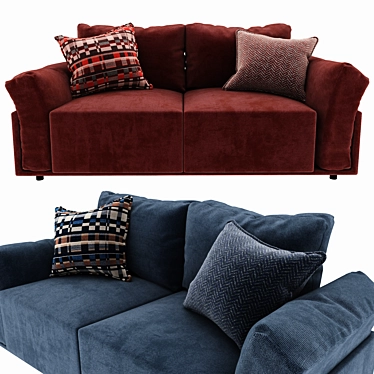 Duxton Fabric Sofa: Stylish Comfort for Your Home 3D model image 1 