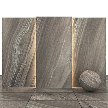 Arkon Gray Stone: Textured Slabs & Tiles 3D model image 1 