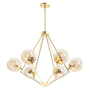 Elegant 6-Light Chandelier 3D model image 1 