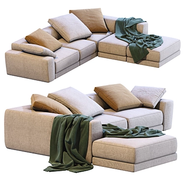 Modern Comfort: Jesse Pasha Sofa 3D model image 1 