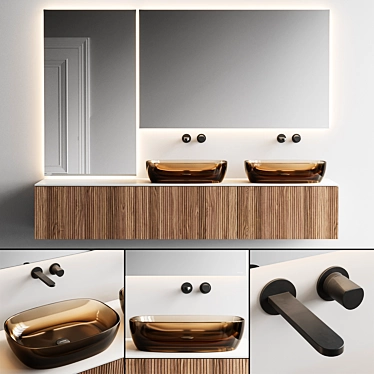 Antonio Lupi Binario 12 Vanity Set 3D model image 1 