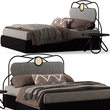 Elegant Yvette Headboard Set 3D model image 1 