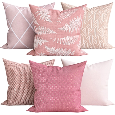 Luxury Textured Decorative Pillows 3D model image 1 