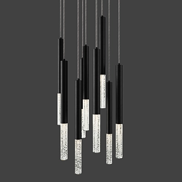 Zuma Line ONE Pendant Chandelier - Black Metal Finish 3D model image 1 