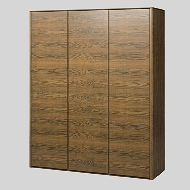 PATERNA Oak Wardrobe: Sleek and Spacious 3D model image 1 