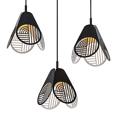 Elevate Your Space: Notic Triplette Pendant 3D model image 1 