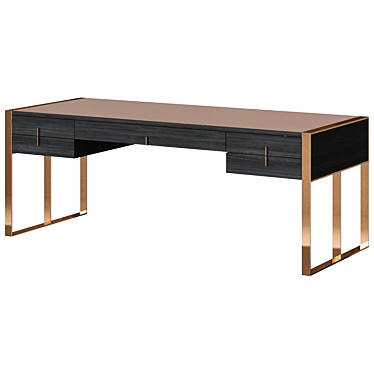 Allie Brass Writing Desk 3D model image 1 