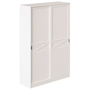 Delia Sliding Wardrobe: Minimalistic Style 3D model image 1 