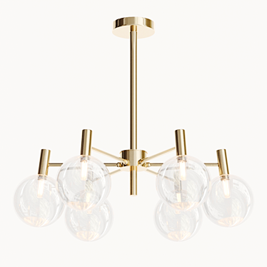 Modern HOLEVIER Chandelier: Stylish Illumination Gadget 3D model image 1 