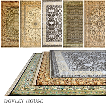 Luxurious Silk Carpets Collection (Set of 5) 3D model image 1 