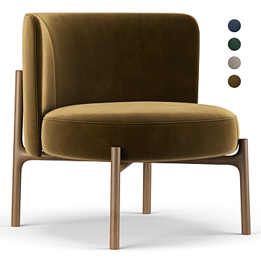 Amalia Armchair: Stylish and Comfortable 3D model image 1 