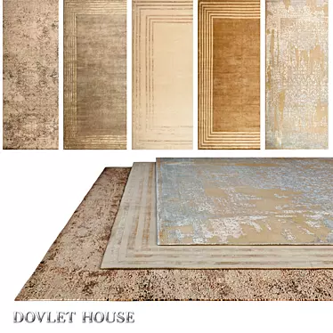 5-Piece Carpets DOVLET HOUSE (Part 724) 3D model image 1 