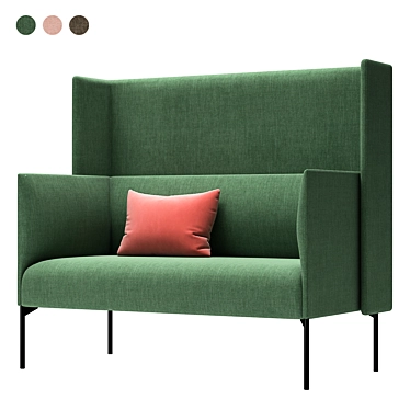 Sleek and Cozy Talk Sofa 3D model image 1 