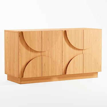 Mod Retro Credenza with Storage 3D model image 1 