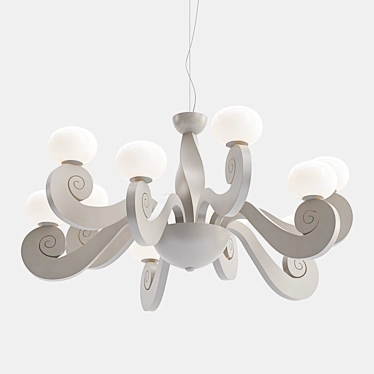 Elegant Bustier Pendant Light 3D model image 1 