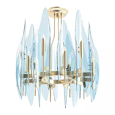 Elegant ANKE Glass Chandelier 3D model image 1 