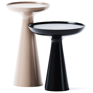 Sleek Metal Coffee Table 3D model image 1 