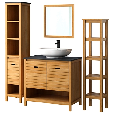 Saturne Bathroom Furniture 3D model image 1 