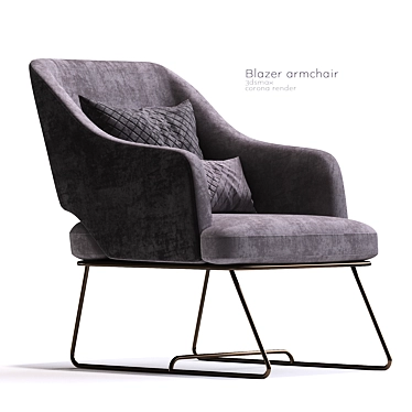 Elegant Comfort: Blazer Armchair 3D model image 1 