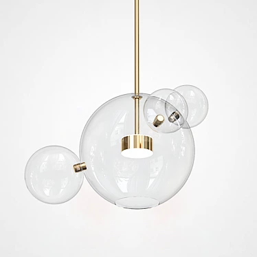 Bubble B LED Light: Stylish Glass Shades! 3D model image 1 