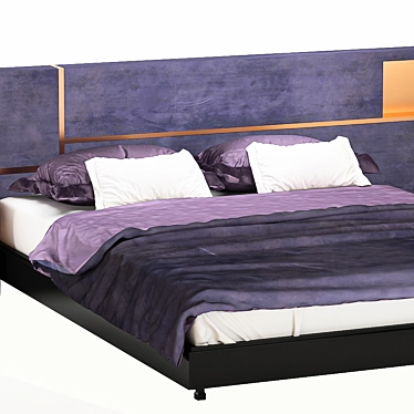 Sleek Modern Bed Design 3D model image 1 