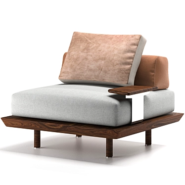 Caprera Armchair: High-Quality Design for Interior and Exterior Spaces 3D model image 1 
