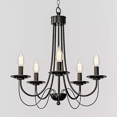 Elegant Crystal Chandelier | Modern Design 3D model image 1 