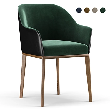 Anabel Chair: Stylish and Sleek Seating 3D model image 1 