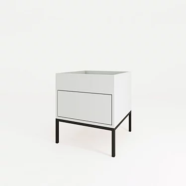 Elegant Spring Nightstand 3D model image 1 