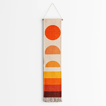 Sunset Tapestry: Abstract Wall Art 3D model image 1 